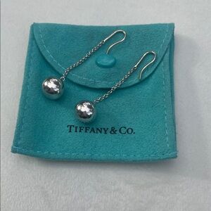Tiffany & Co. Silver Sphere Chain Earrings